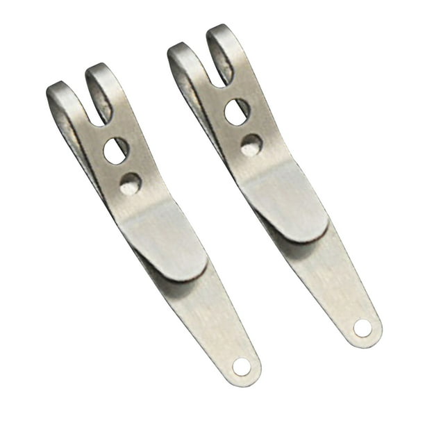 5×Outdoor Stainless steel Suspension Clip Flashlights Keys Keychain Clips Set